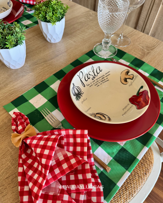 Servilleta de Tela Estampada Picnic Rojo