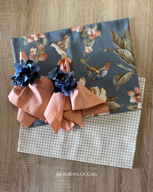 Kit de Mesa Puesta Colibrí Azul