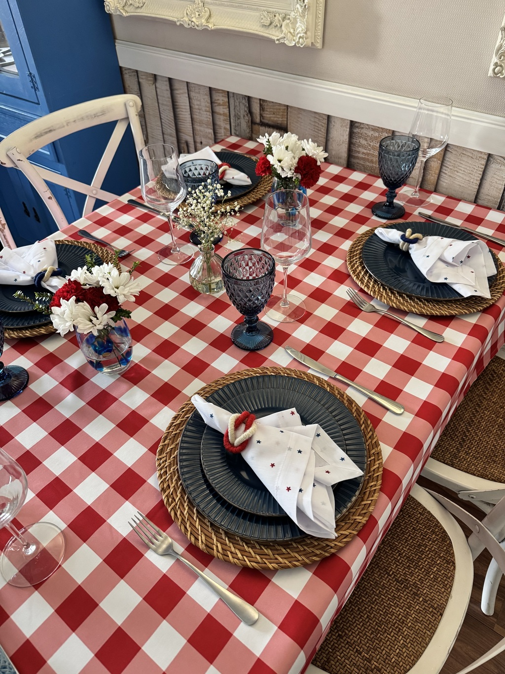 Mantel Rectangular Picnic rojo