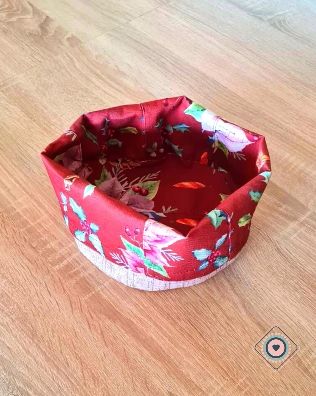 Panera doble faz burdeo navidad