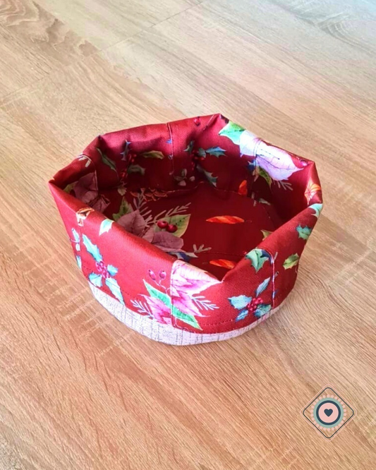 Panera doble faz burdeo navidad