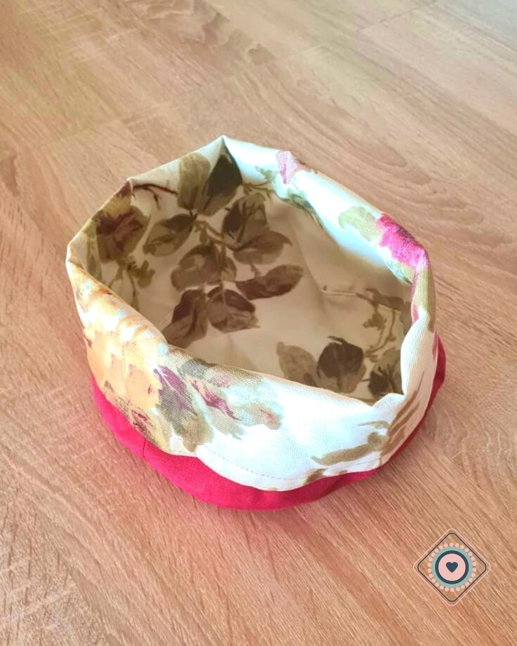 Panera doble faz rosas burdeo