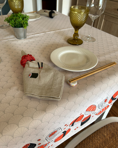 Mantel Rectangular Impermeable Japan Food