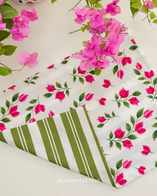 Individual de tela doble faz impermeable Bougainville
