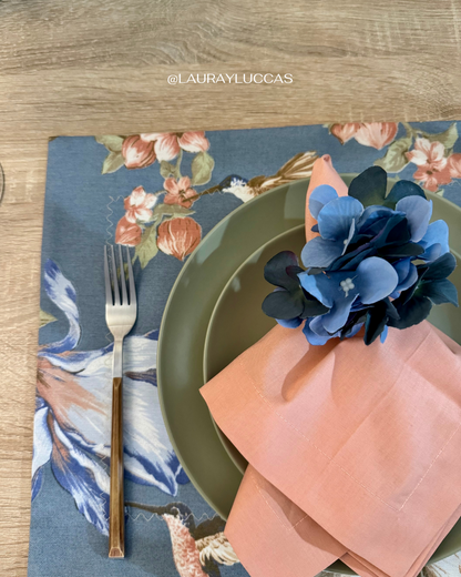 Porta servilletas Floral Hortensia Azul