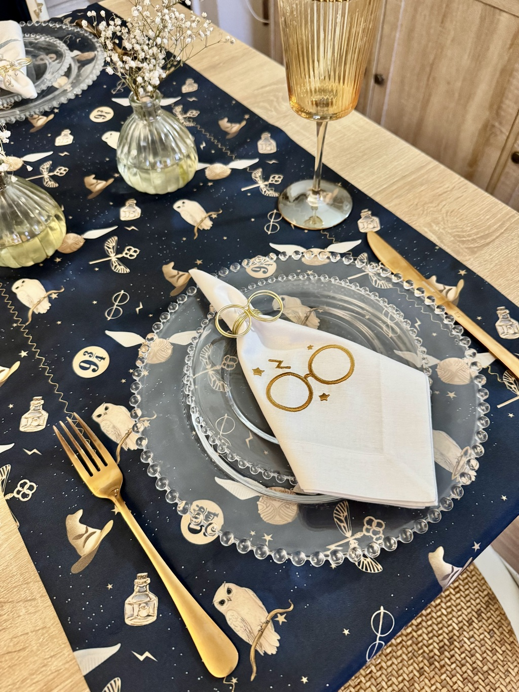 Kit de Servilletas de Tela Bordadas Harry Potter