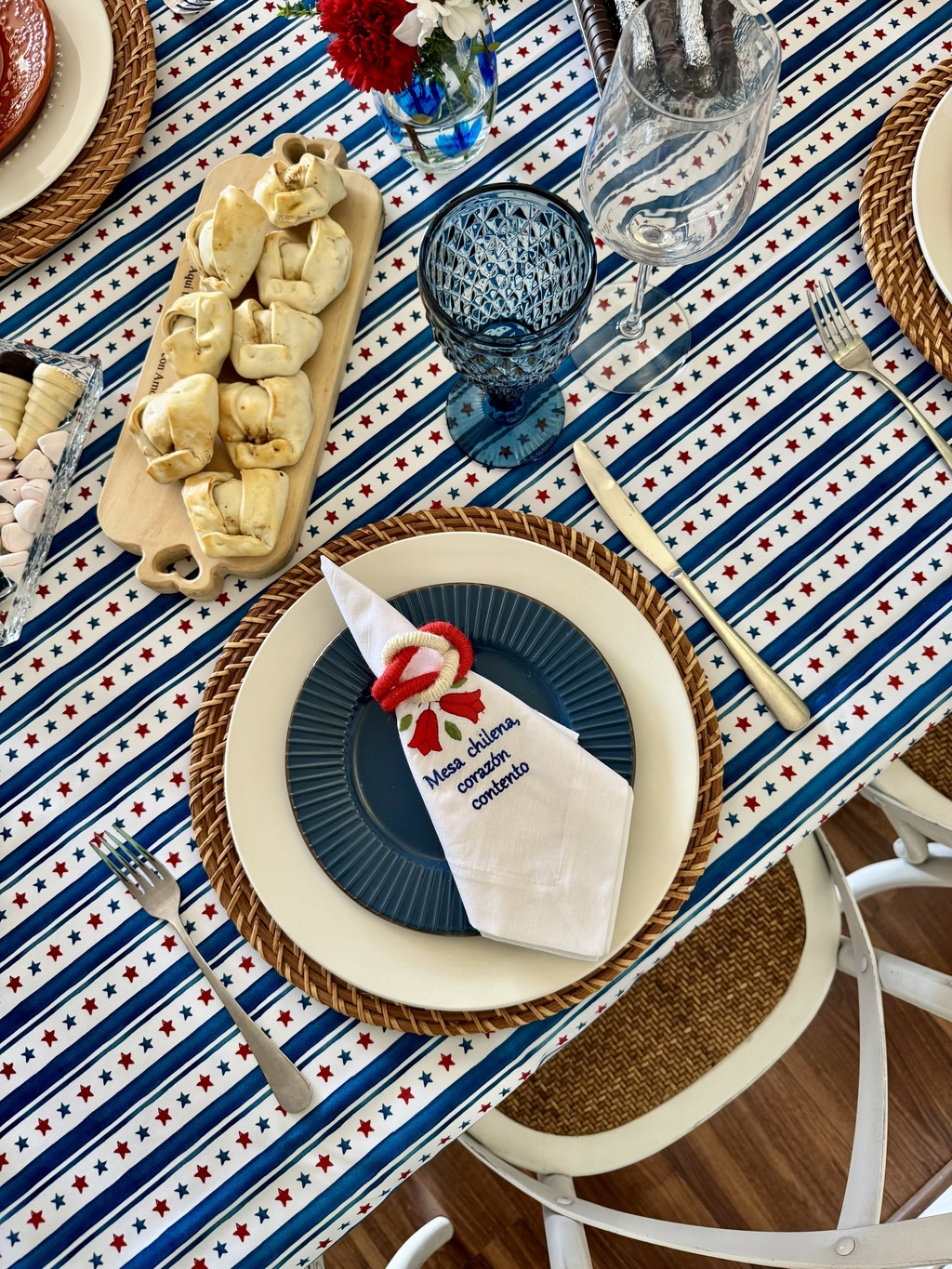 Kit de Servilletas de Tela Bordadas Chilenismos