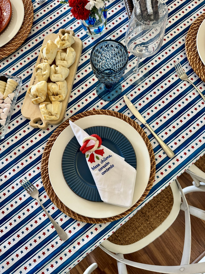 Kit de Servilletas de Tela Bordadas Chilenismos