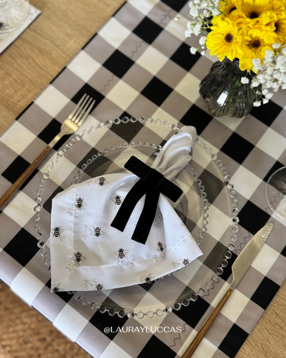 Kit de Mesa Abeja Dorada con servilletas estampada abeja