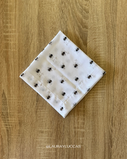 Servilleta de Tela Estampada Abeja Dorada