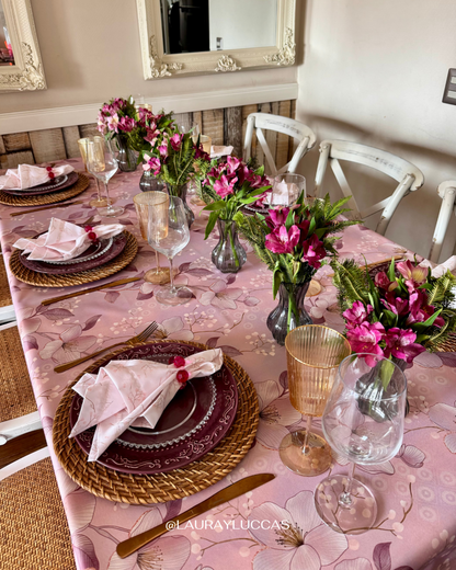 Mantel Rectangular Flor de Cerezo