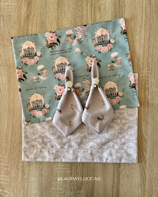Kit de Mesa Orgullo y Prejuicio servilleta beige