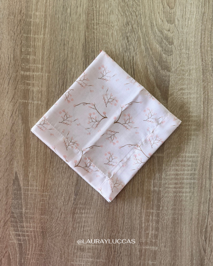 Servilleta de Tela Estampada Flor de Cerezo
