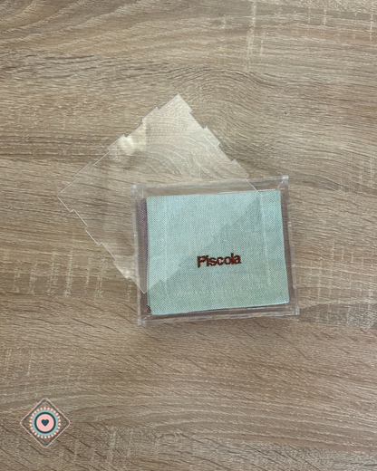 Set de servilletas de cóctel/posa vasos en lino bordadas (incluye caja de acrílico)