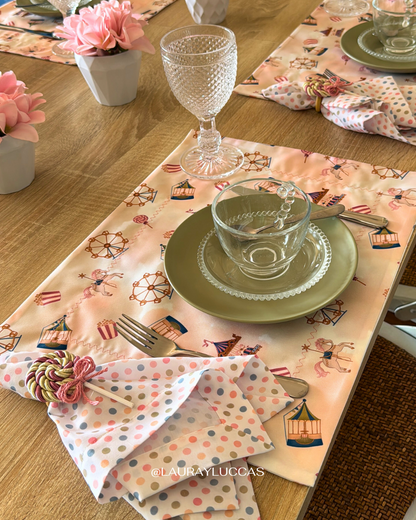 Servilleta de Tela Estampada Lunares de color