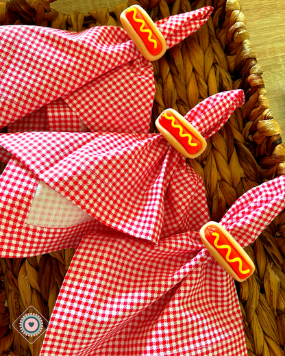 Kit Servilletas Cuadrille y Porta Servilletas Hot Dog