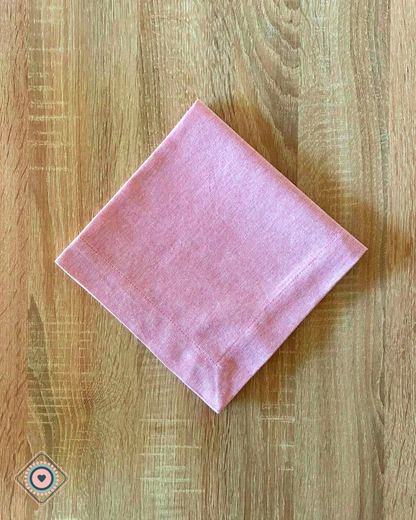 Servilleta de Tela en Lino de algodón Color palo rosa