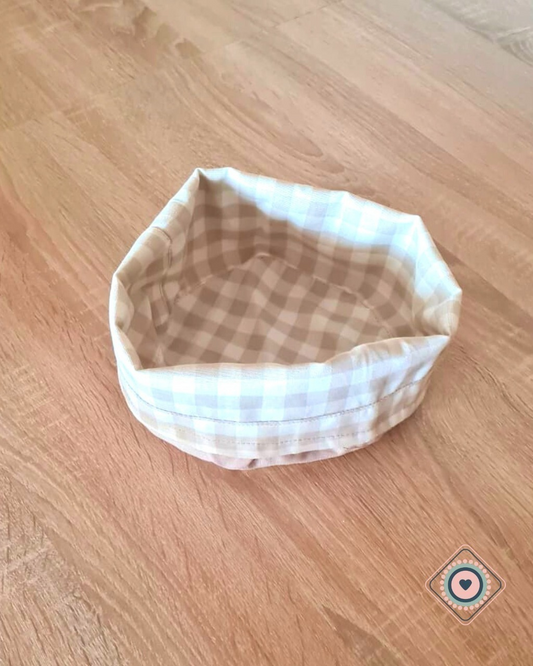 Panera doble faz cuadrille beige