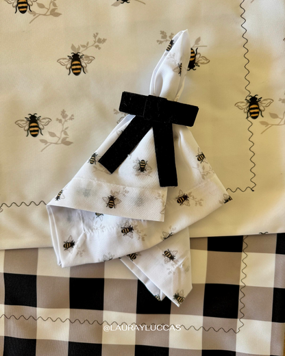 Kit de Mesa Abeja Dorada con servilletas estampada abeja