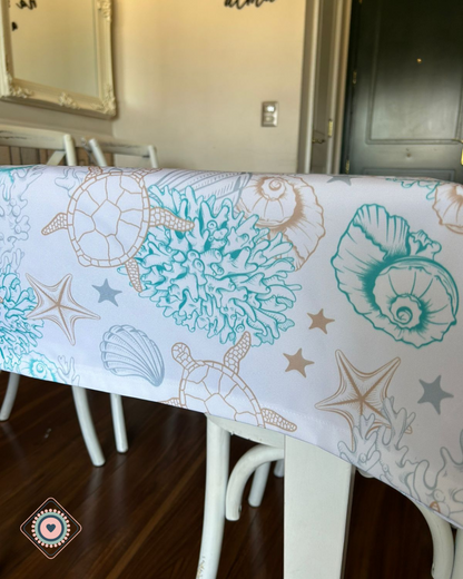 Mantel Rectangular Impermeable Océano