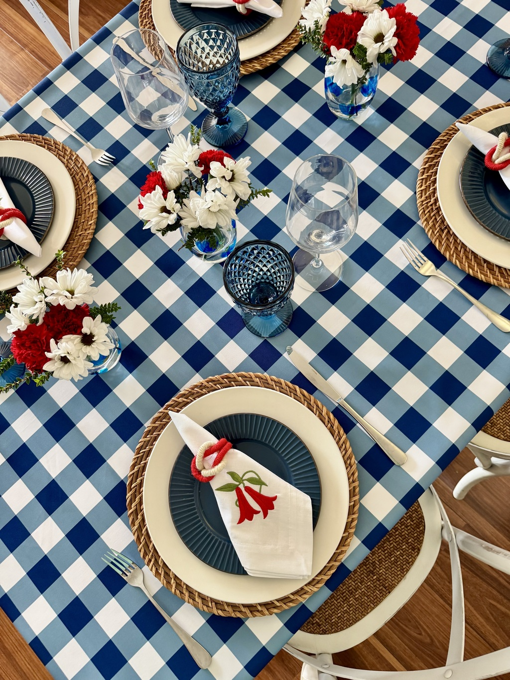 Mantel Rectangular Picnic azul