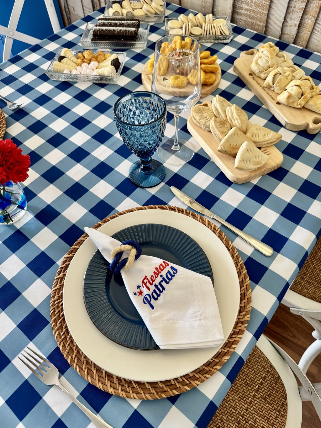 Mantel Rectangular Picnic azul