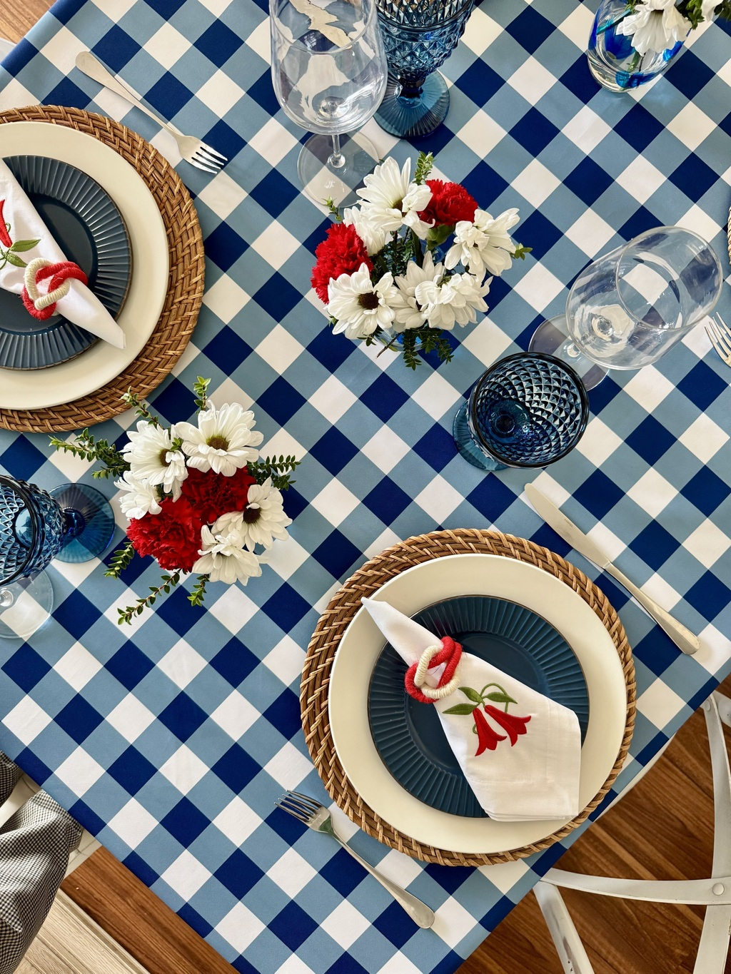 Mantel Rectangular Picnic azul