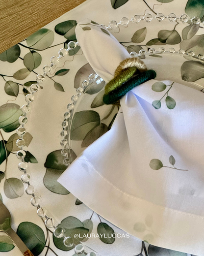 Servilleta de Tela Estampada Eucalipto