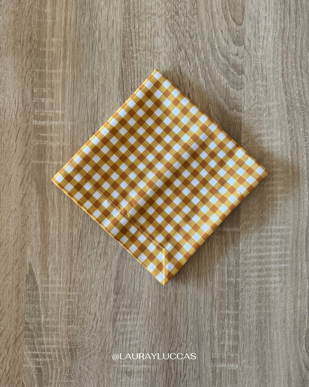 Servilleta de Tela Estampada Picnic Mostaza