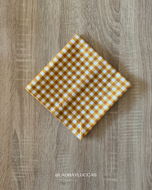 Servilleta de Tela Estampada Picnic Mostaza