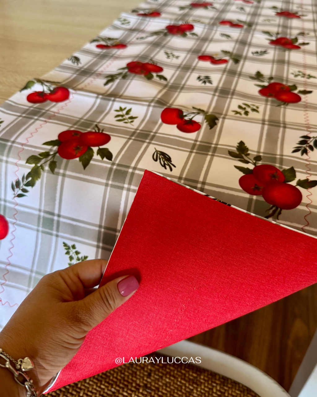 Camino de mesa doble faz impermeable Toscana