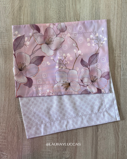 Individual de tela doble faz impermeable Flor de cerezo