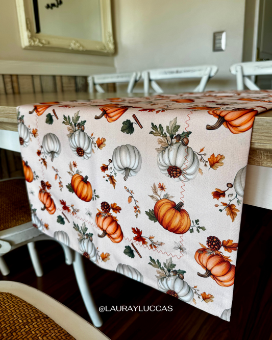 Sendero de mesa faz única impermeable Otoño Americano Calabazas