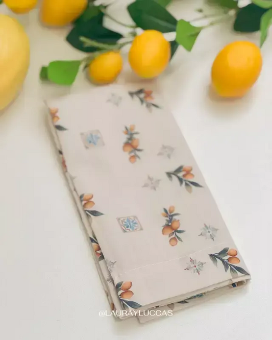 Servilleta de Tela Estampada Limones de Sorrento