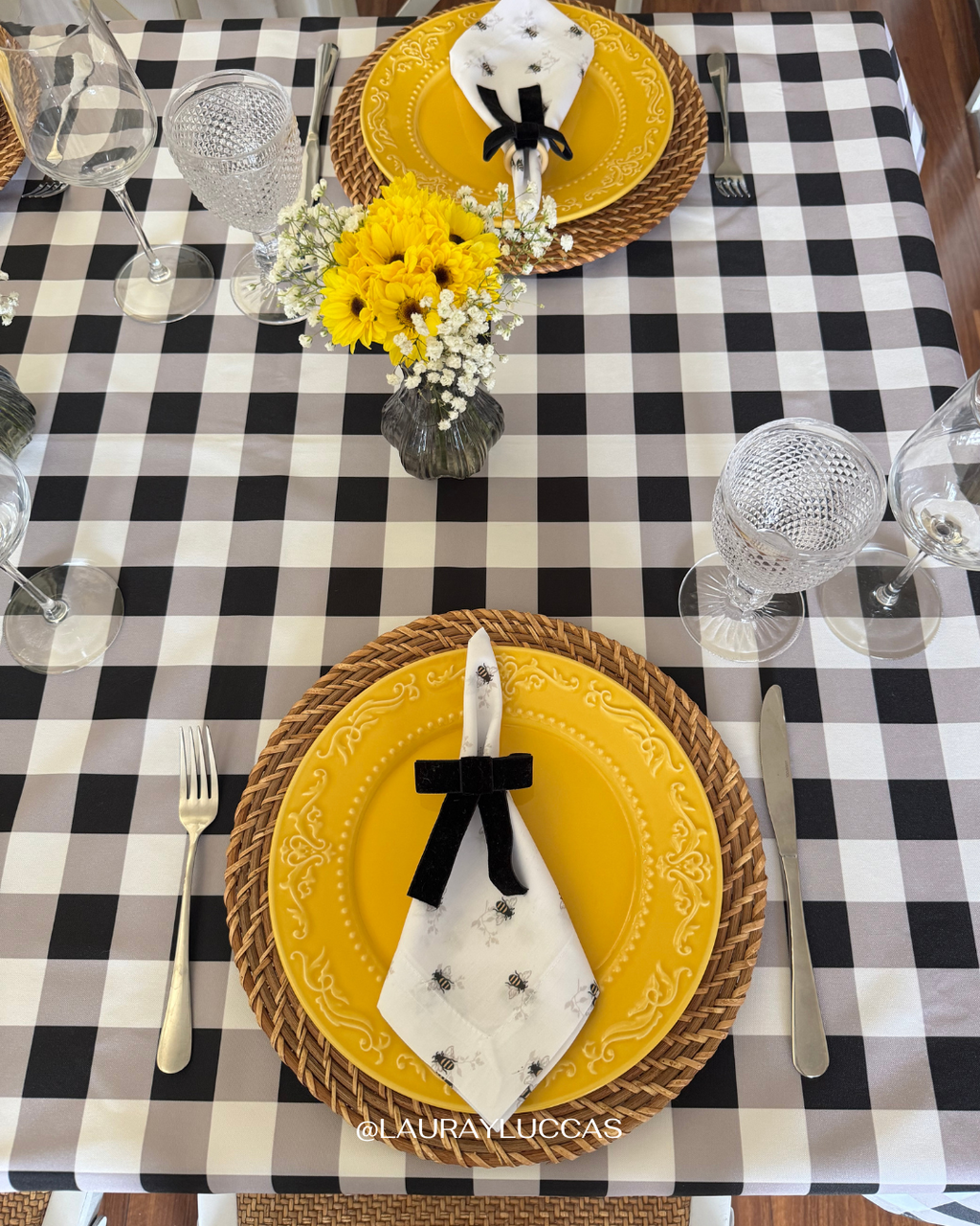 Mantel Rectangular Picnic negro