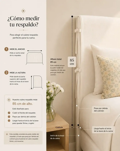 Cubre Respaldo de Lino — Color Crudo