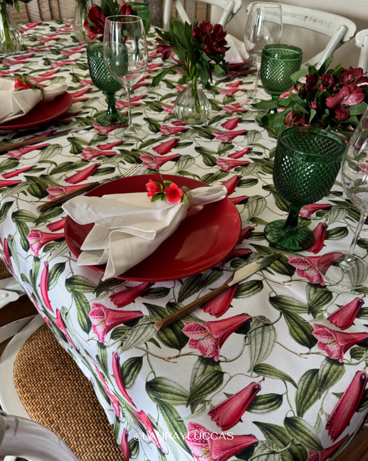 Mantel Rectangular Copihue