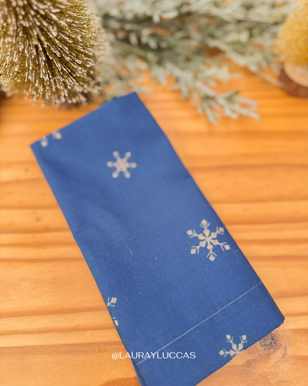 Servilleta de Tela Estampada Noche Azul