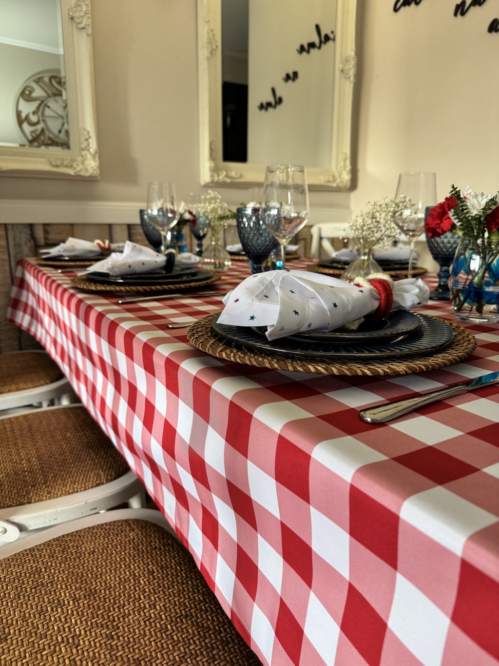Mantel Rectangular Picnic rojo