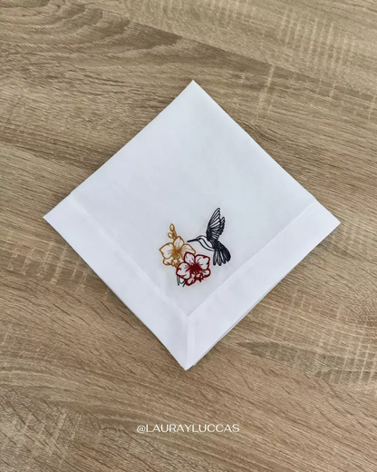 Servilleta de Tela Bordada Cattleya