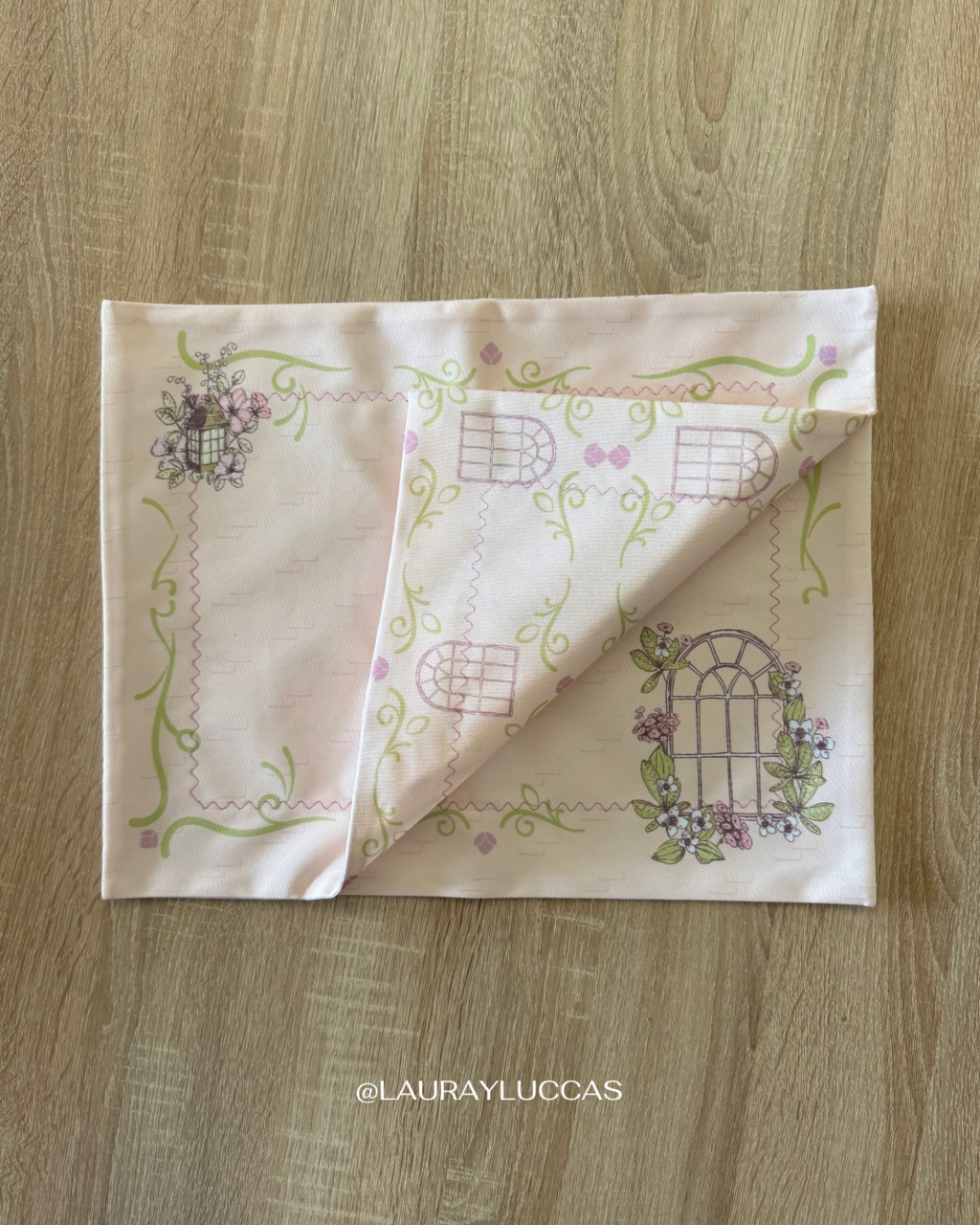 Individual de tela doble faz impermeable Rapunzel