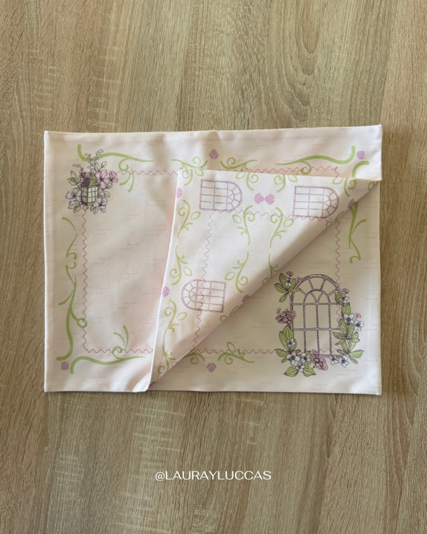 Individual de tela doble faz impermeable Rapunzel