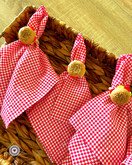 Kit Servilletas Cuadrille y Porta Servilletas Hamburguesa