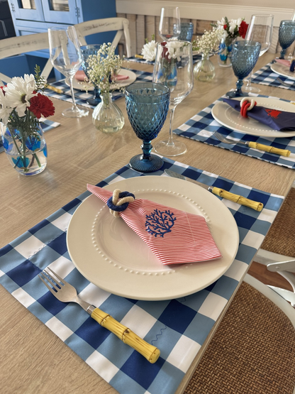 Kit de Mesa Picnic Azul con Servilletas Marinas