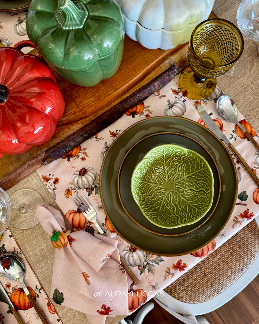Servilleta de Tela 100% algodón estampada otoño americano